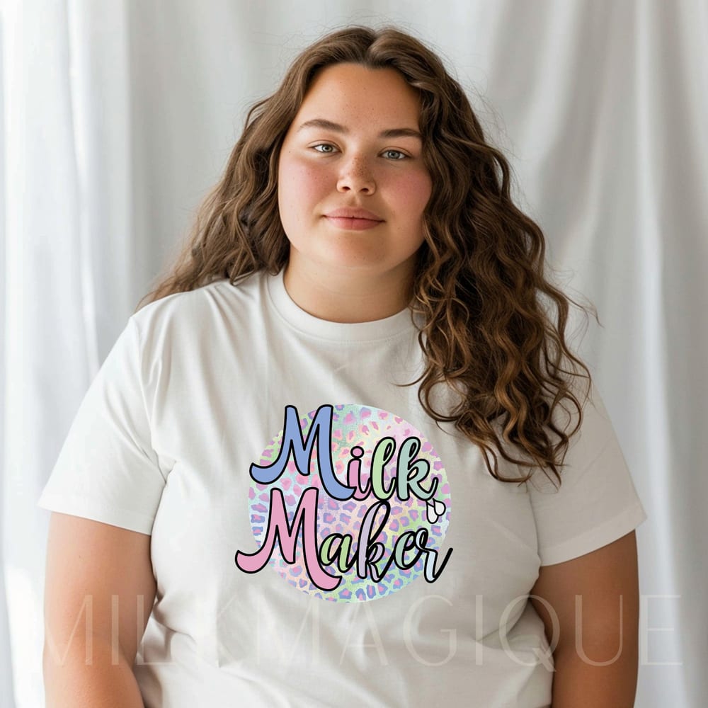Milk Maker on Adult T Shirt, Cream