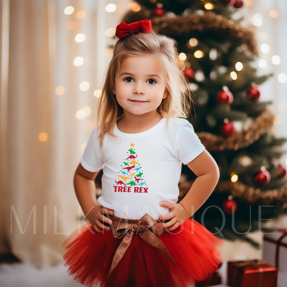 Tree Rex on Child T Shirt, White